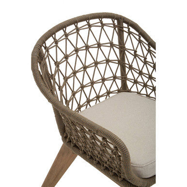 Opus Grey Rope Chair with Woven Rope Seat
