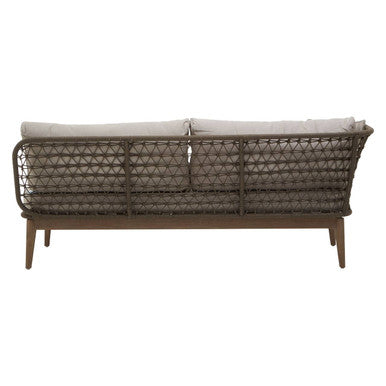 Opus Cream Fabric Woven Rope Chaise Longue With Cushions