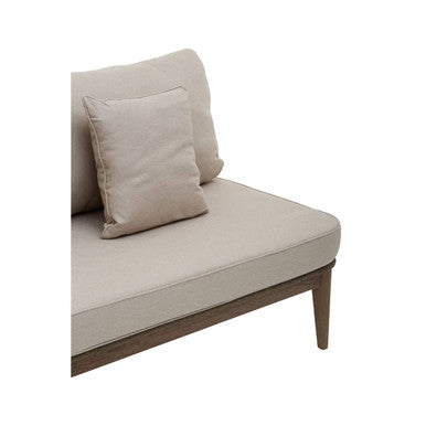 Opus Cream Fabric Woven Rope Chaise Longue With Cushions
