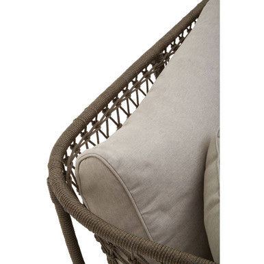 Opus Cream Fabric Woven Rope Chaise Longue With Cushions