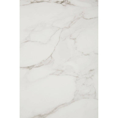 Rectangular White Marble Dining Table with Gold Finish Legs | Vieste