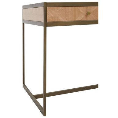 Oak Veneer 2 Drawer Desk | Grenoble