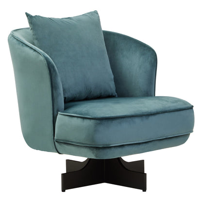 Azure Velvet Swivel Chair | Hale