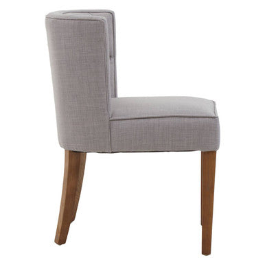 Grey Fabric Curved Dining Chair | Parkside