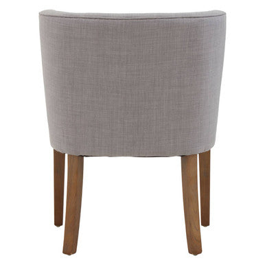Grey Fabric Curved Dining Chair | Parkside