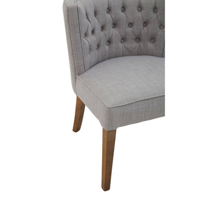Grey Fabric Curved Dining Chair | Parkside
