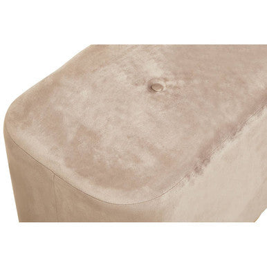 Hartford Mink Velvet Pouffe with Button Tufting