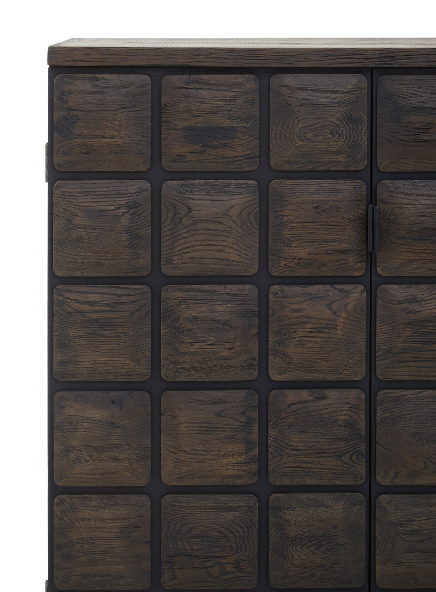 Recycled Dark Oak Wood Cabinet | Lucca
