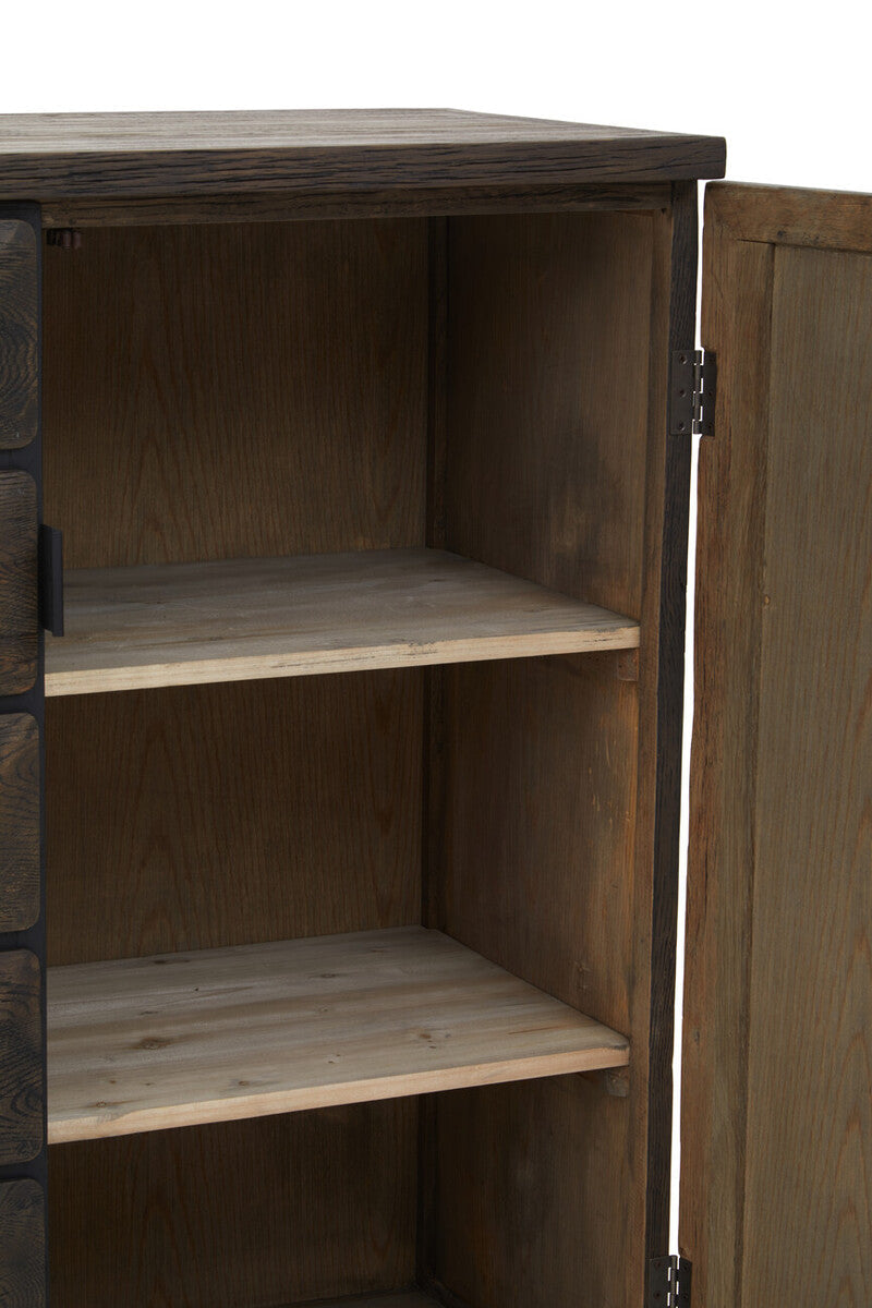 Recycled Dark Oak Wood Cabinet | Lucca