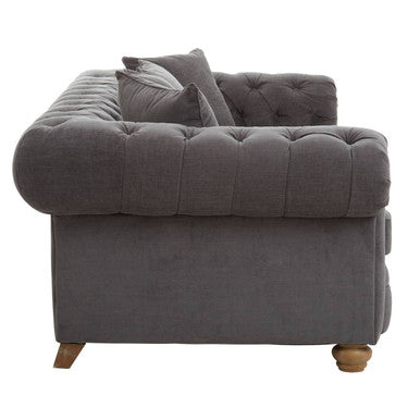 3 Seater Grey Fabric Sofa | Spencer