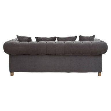 3 Seater Grey Fabric Sofa | Spencer