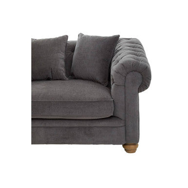 3 Seater Grey Fabric Sofa | Spencer