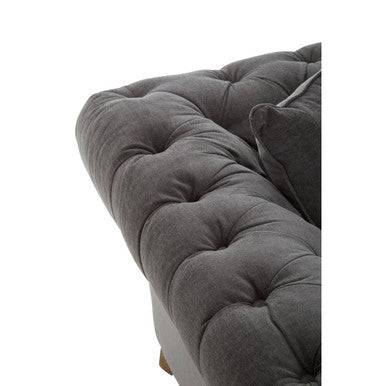 3 Seater Grey Fabric Sofa | Spencer