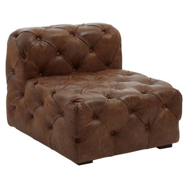 Brown Leather Modern Chesterfield Modular Sofas Chair | Hoxton