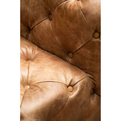 Brown Leather Modern Chesterfield Modular Sofas Chair | Hoxton
