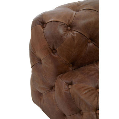 Brown Leather Modern Chesterfield Modular Sofas Chair | Hoxton