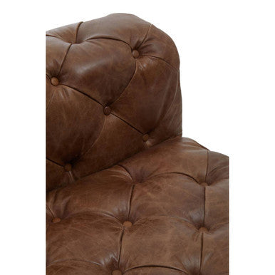 Brown Leather Modern Chesterfield Modular Sofas Chair | Hoxton