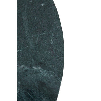 Green Round Marble Coffee Table with Gold Iron Rod Base | Nirav