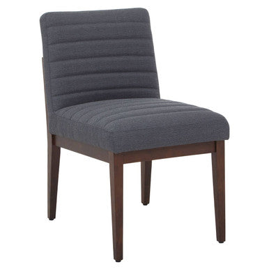 Charcoal Grey Dining Chair with Oak Legs | Brando