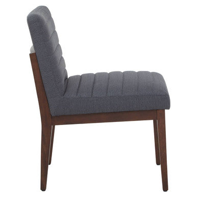 Charcoal Grey Dining Chair with Oak Legs | Brando