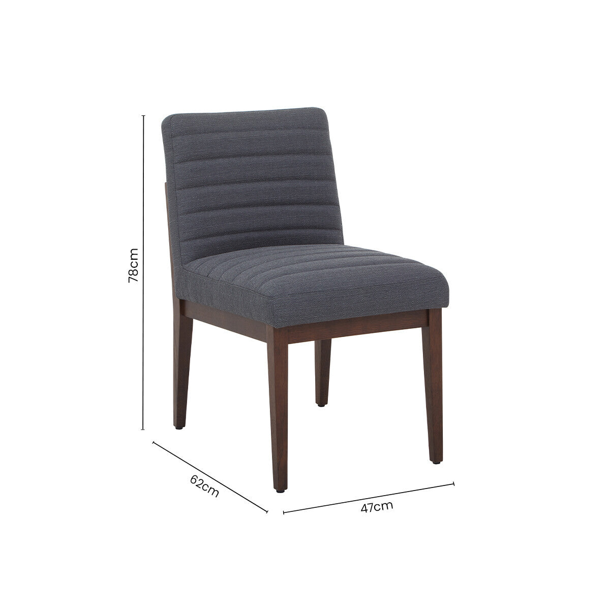 Charcoal Grey Dining Chair with Oak Legs | Brando