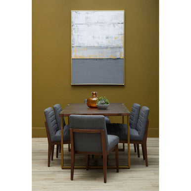 Charcoal Grey Dining Chair with Oak Legs | Brando