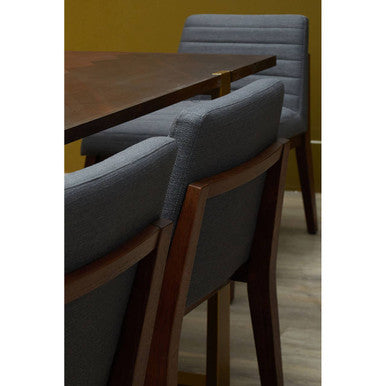 Charcoal Grey Dining Chair with Oak Legs | Brando