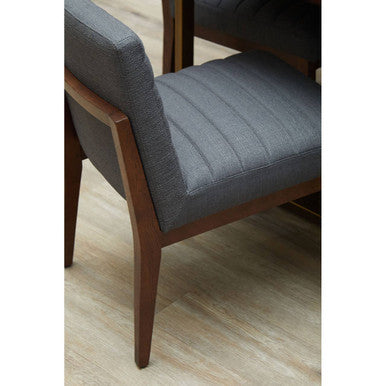 Charcoal Grey Dining Chair with Oak Legs | Brando