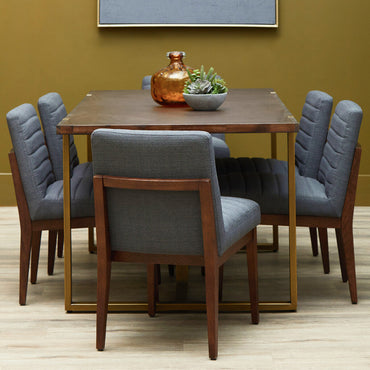 Charcoal Grey Dining Chair with Oak Legs | Brando