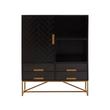 Black Mango Wood Cabinet | Kochi