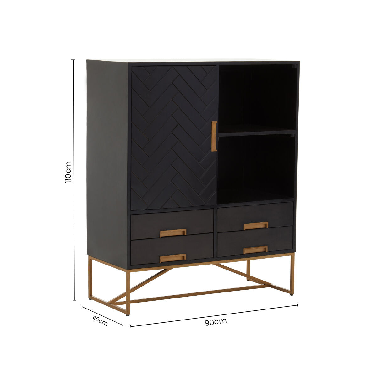 Black Mango Wood Cabinet | Kochi