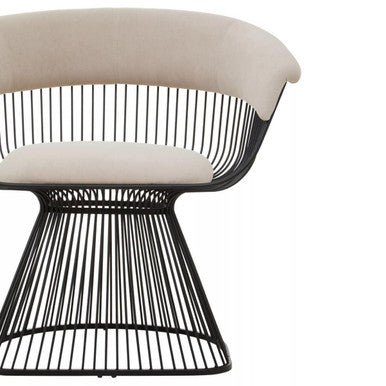 Vogue Mink Velvet Chair with Curved Back