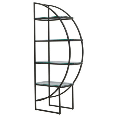 Right Half Moon Black Shelf Unit | Vogue