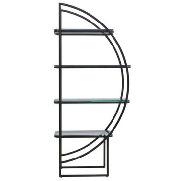 Right Half Moon Black Shelf Unit | Vogue