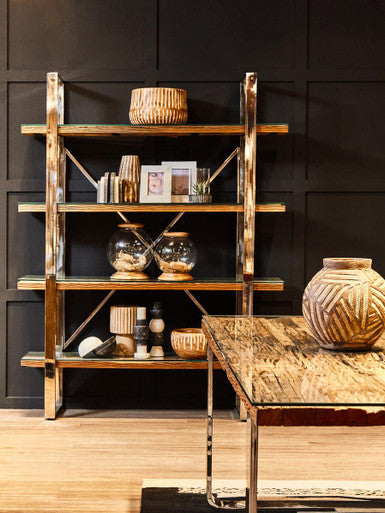Natural Wood Four Tier Shelf Unit | Kerala