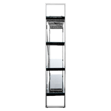 Black Wood Four Tier Shelf Unit | Kerala