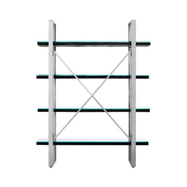 Black Wood Four Tier Shelf Unit | Kerala