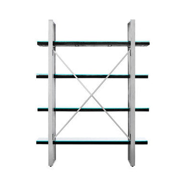 Black Wood Four Tier Shelf Unit | Kerala