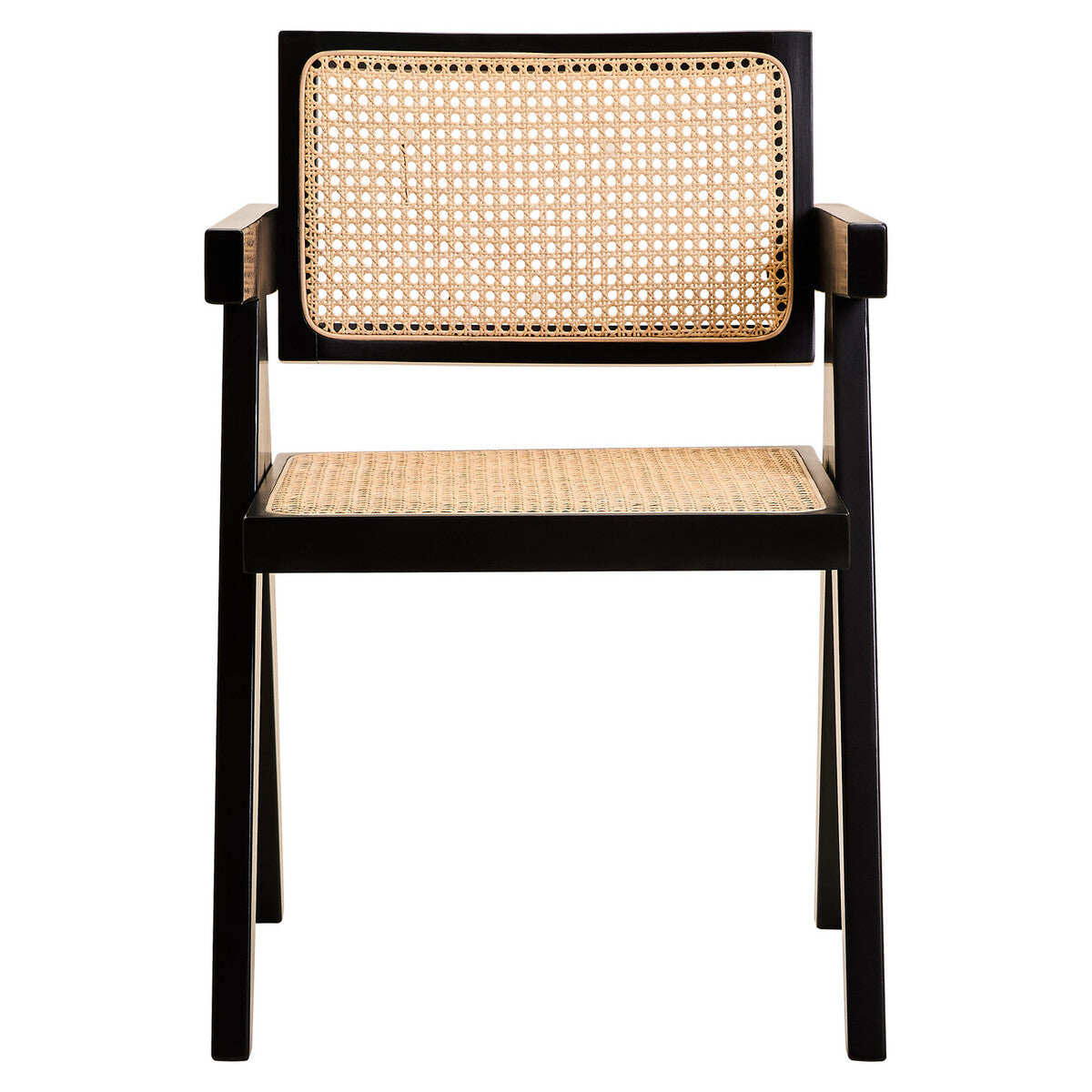 Natural Cane and Black Beech Wood Dining Chair | Cebu
