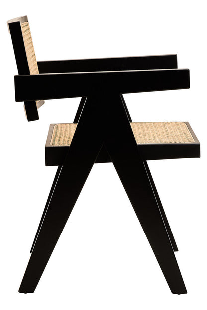 Natural Cane and Black Beech Wood Dining Chair | Cebu