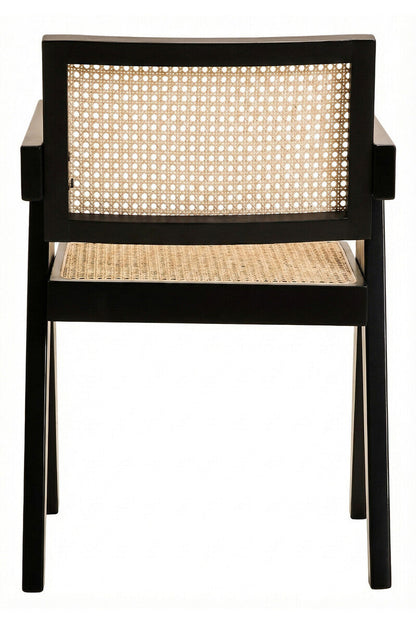 Natural Cane and Black Beech Wood Dining Chair | Cebu