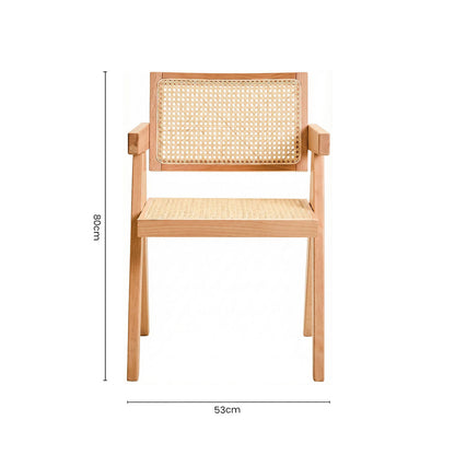 Natural Cane and Beech Wood Dining Chair | Cebu