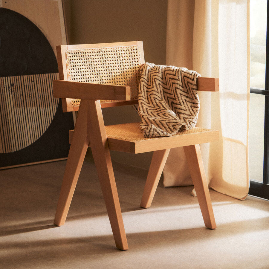 Natural Cane and Beech Wood Dining Chair | Cebu