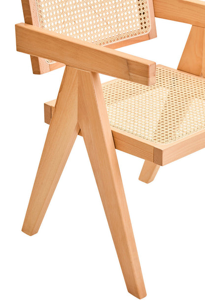 Natural Cane and Beech Wood Dining Chair | Cebu