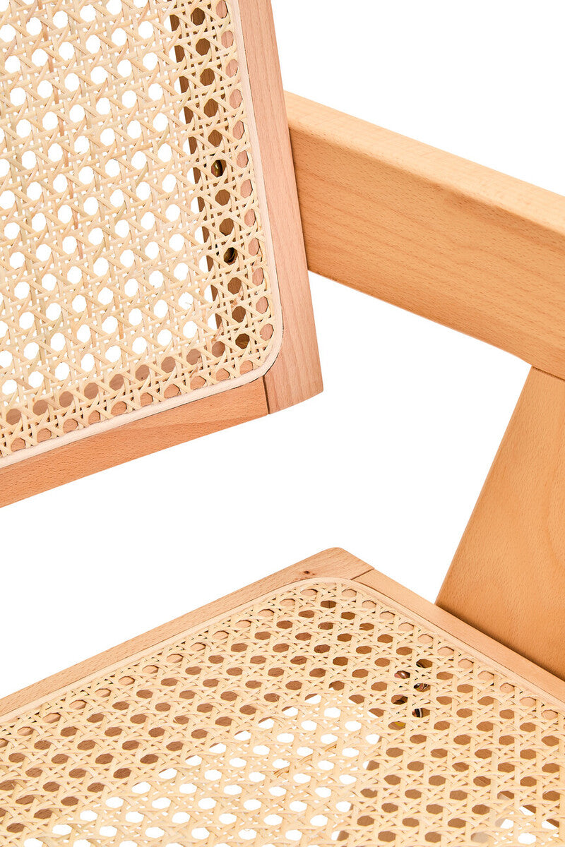 Natural Cane and Beech Wood Dining Chair | Cebu