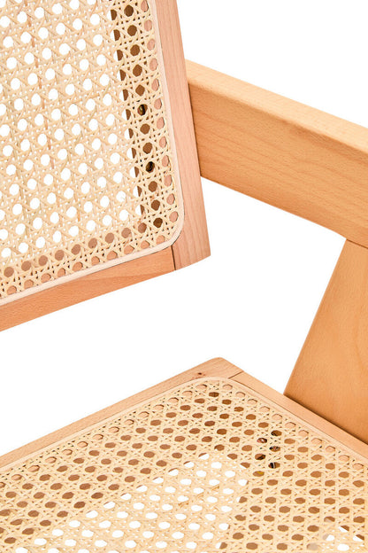 Natural Cane and Beech Wood Dining Chair | Cebu