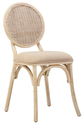 White Wash Elm Wood Dining Chair | Cebu