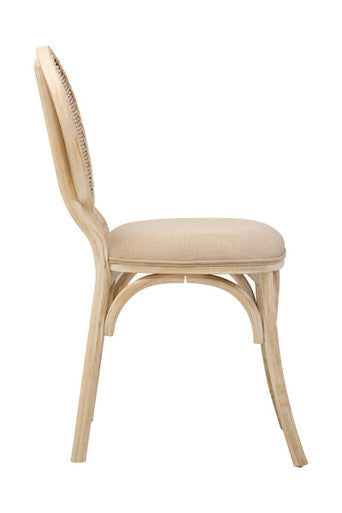 White Wash Elm Wood Dining Chair | Cebu