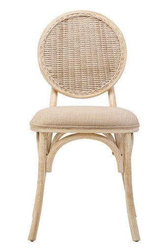 White Wash Elm Wood Dining Chair | Cebu