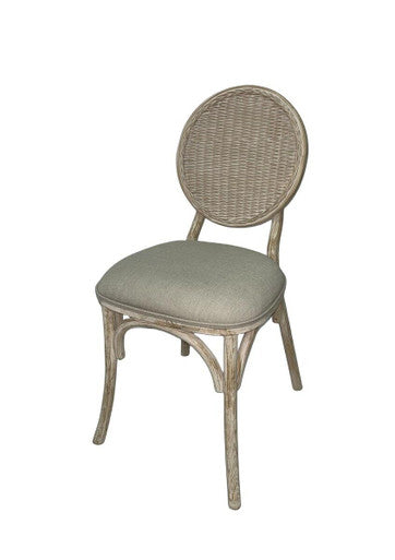 White Wash Elm Wood Dining Chair | Cebu
